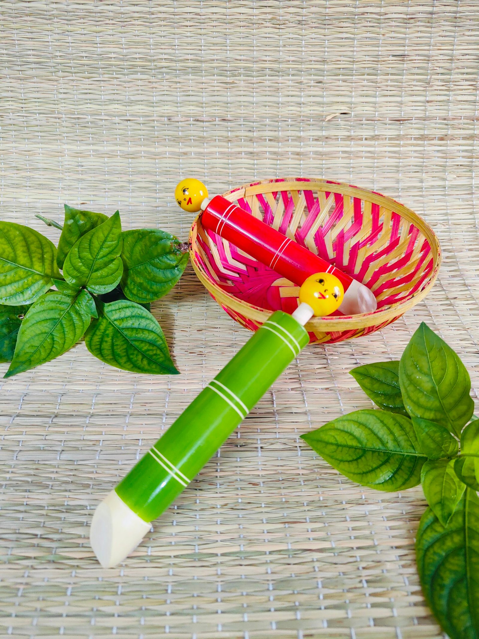 Wooden Flute Whistle Set of 2
