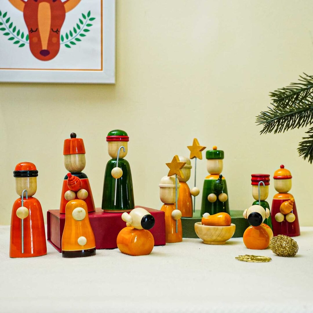 Nativity Set Wooden Figurine | Set Of 13